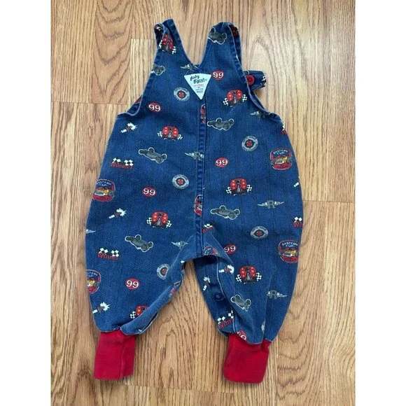 Vintage Oshkosh baby b’gosh race car theme overalls - Picture 5 of 6